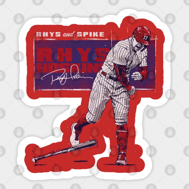 Rhys Hoskins Philadelphia Rhys And Spike Sticker by ganisfarhan